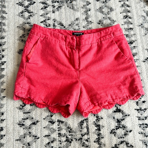 Alice Collection Scalloped Hem 9" Rise Pink Shorts Size 6 - Picture 1 of 12